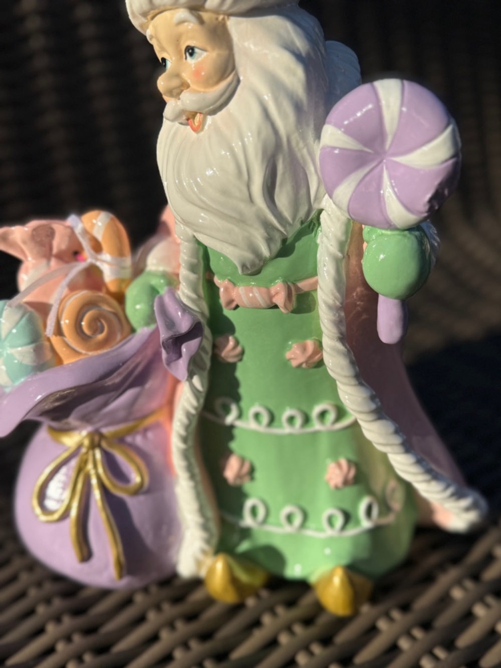 Pastel Candy Santa Figurine - NWT - Picture 8 of 16